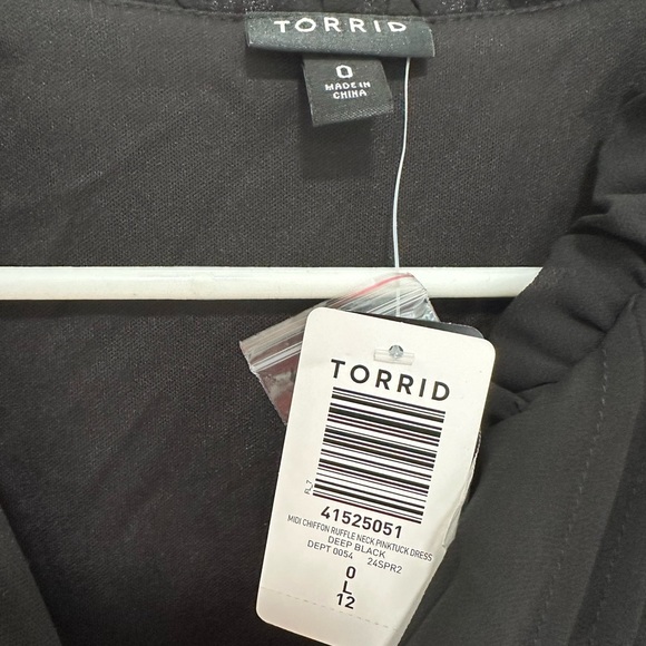 Torrid Black Midi Sundress with Flutter Sleeves - Picture 2 of 3